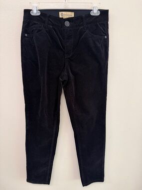 Democracy “Ab” Technology Black Velvet Skinny Ankle Pants Sz6